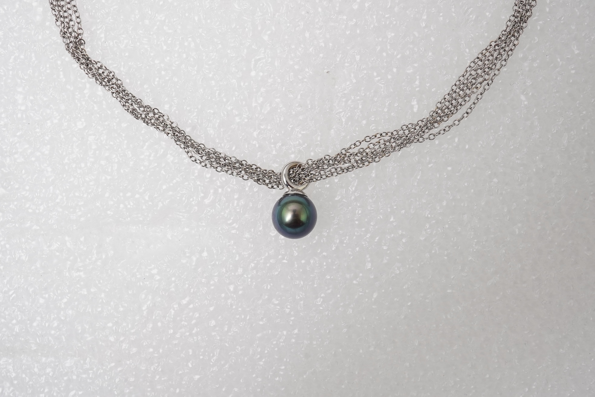 Tiffany & Co., a white gold and black cultured pearl necklace, circa 2003
